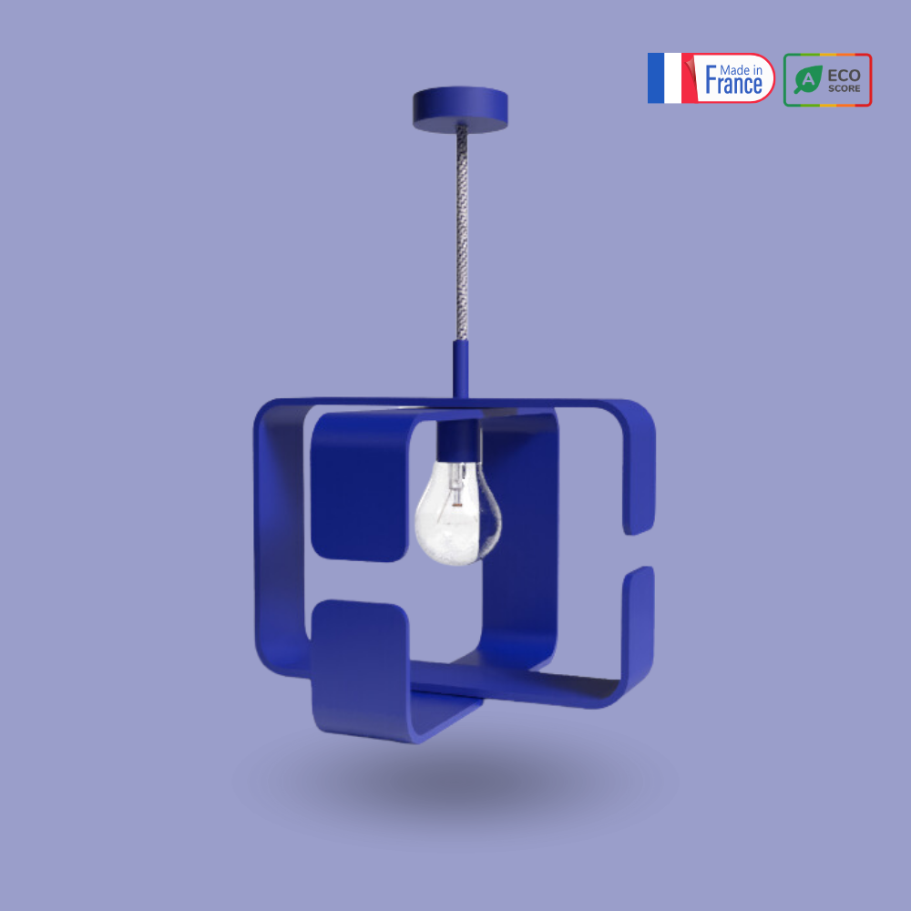 Lampe Suspension acier recyclé fabrication 100% française - collection BO X