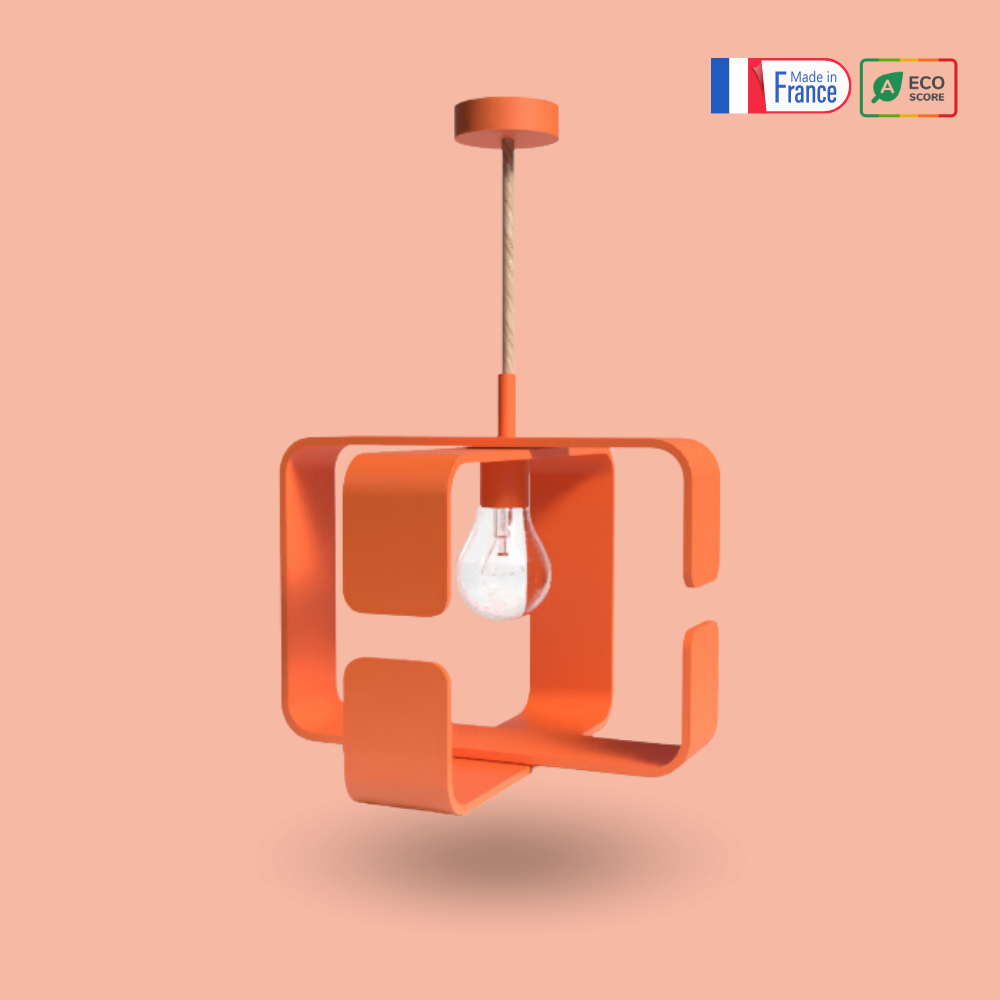 Lampe Suspension acier recyclé fabrication 100% française - collection BO X