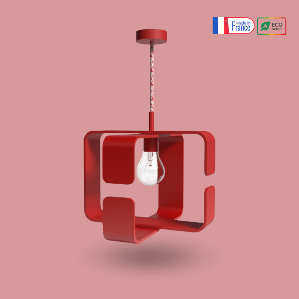 Lampe Suspension acier recyclé fabrication 100% française - collection BO X