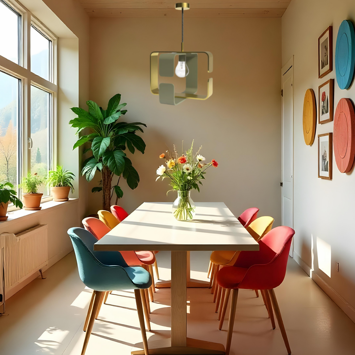 Lampe Suspension Bicolore acier recyclé 100% fabrication française - collection BO X