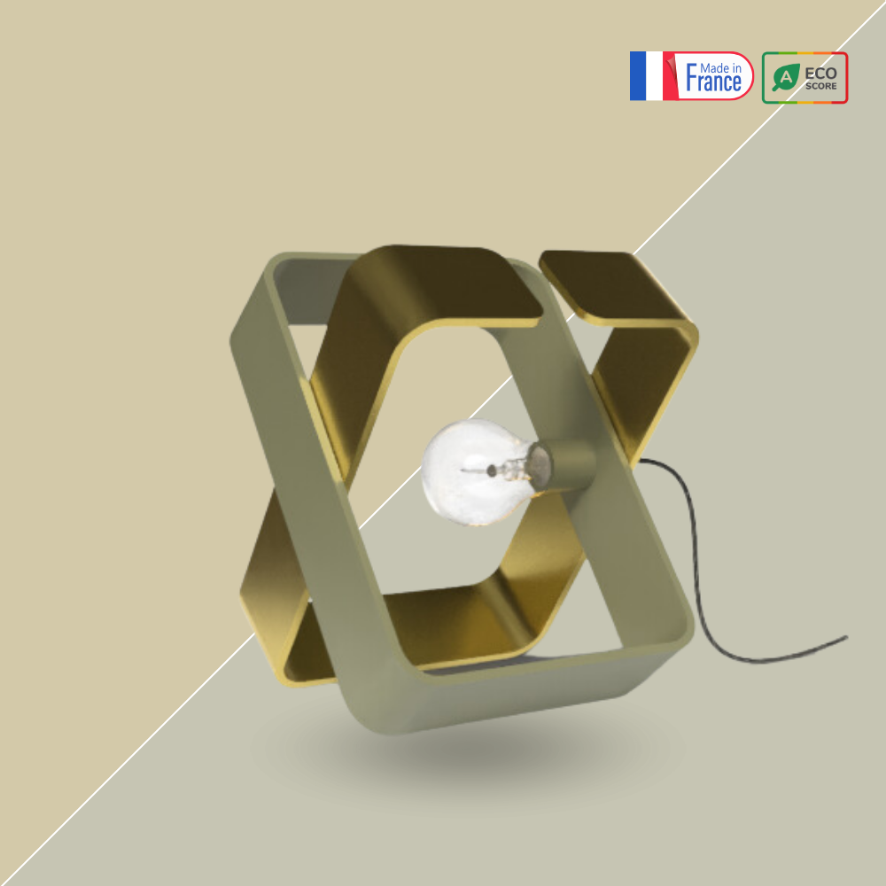 Lampe à Poser Bicolore - BO X - acier recyclé fabrication 100% française