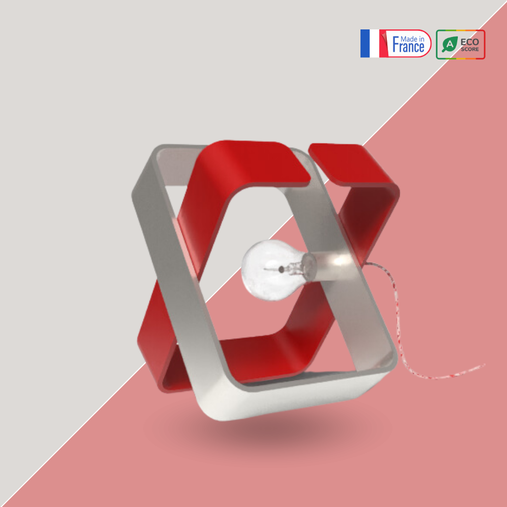 Lampe à Poser Bicolore - BO X - acier recyclé fabrication 100% française