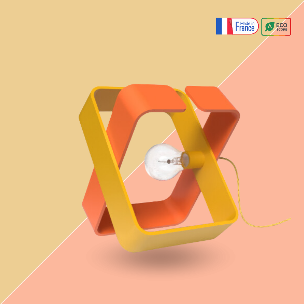 Lampe à Poser Bicolore - BO X - acier recyclé fabrication 100% française