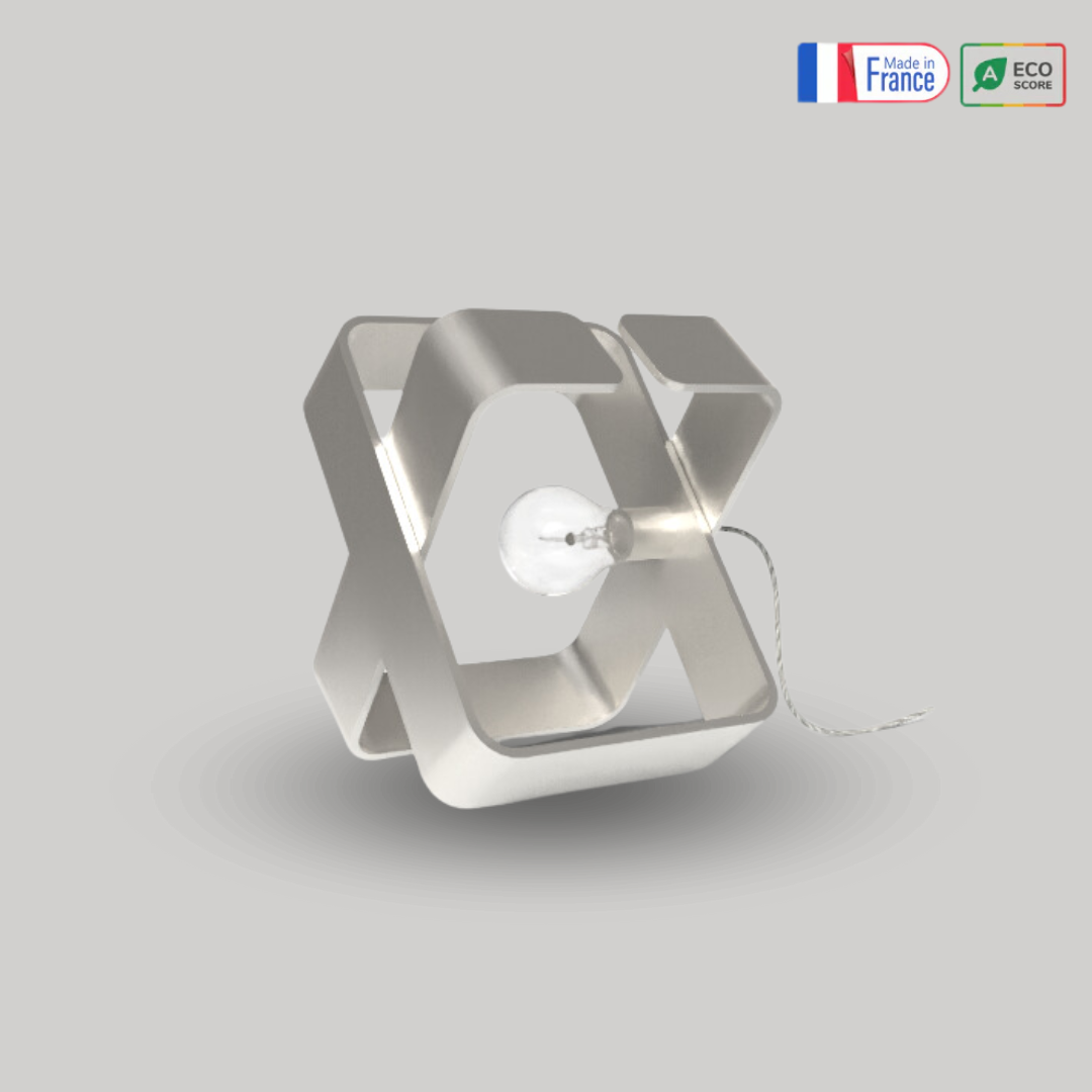 Lampe à Poser - design BO X - acier recyclé fabrication 100% française