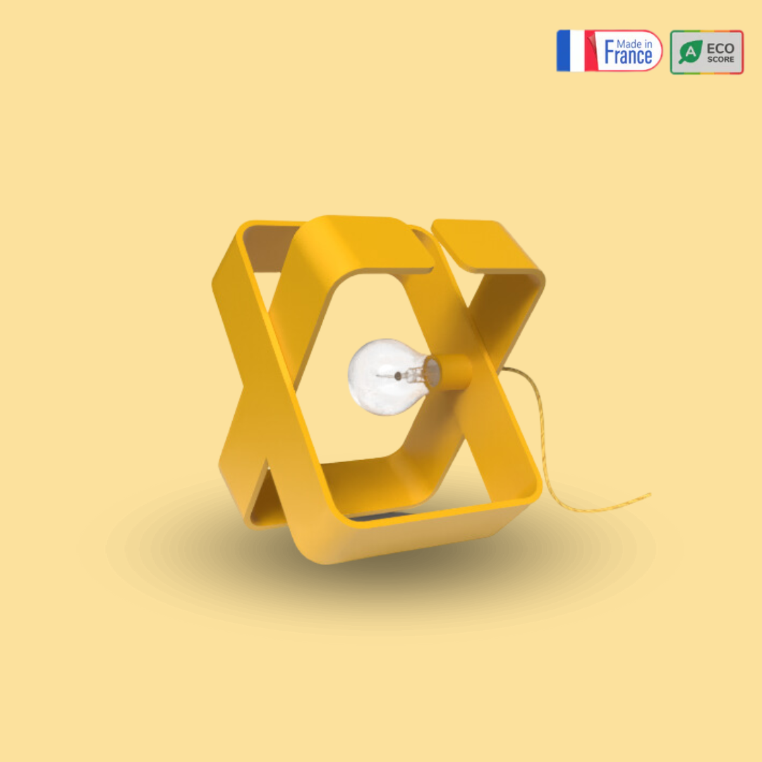 Lampe à Poser - design BO X - acier recyclé fabrication 100% française