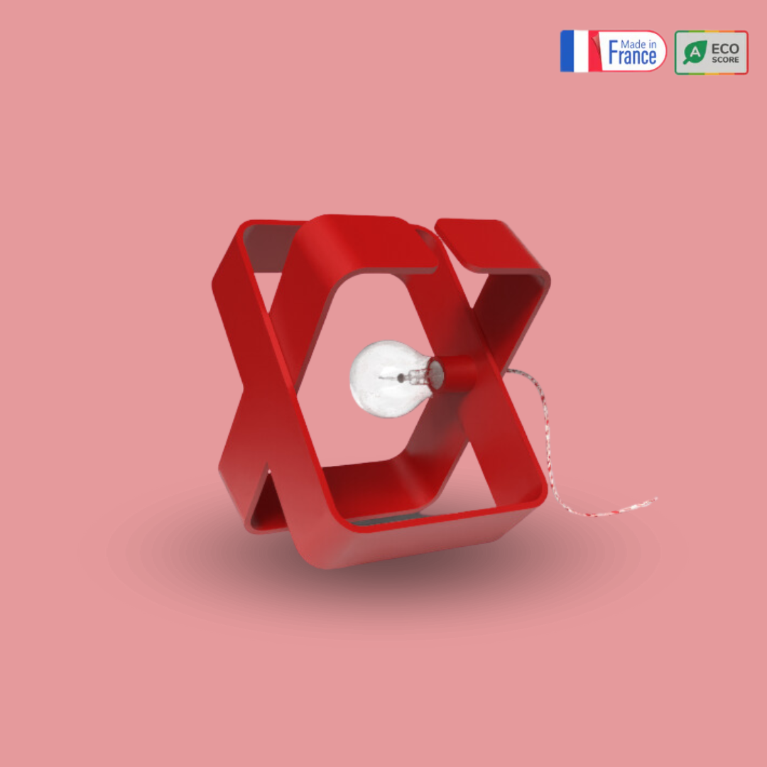 Lampe à Poser - design BO X - acier recyclé fabrication 100% française