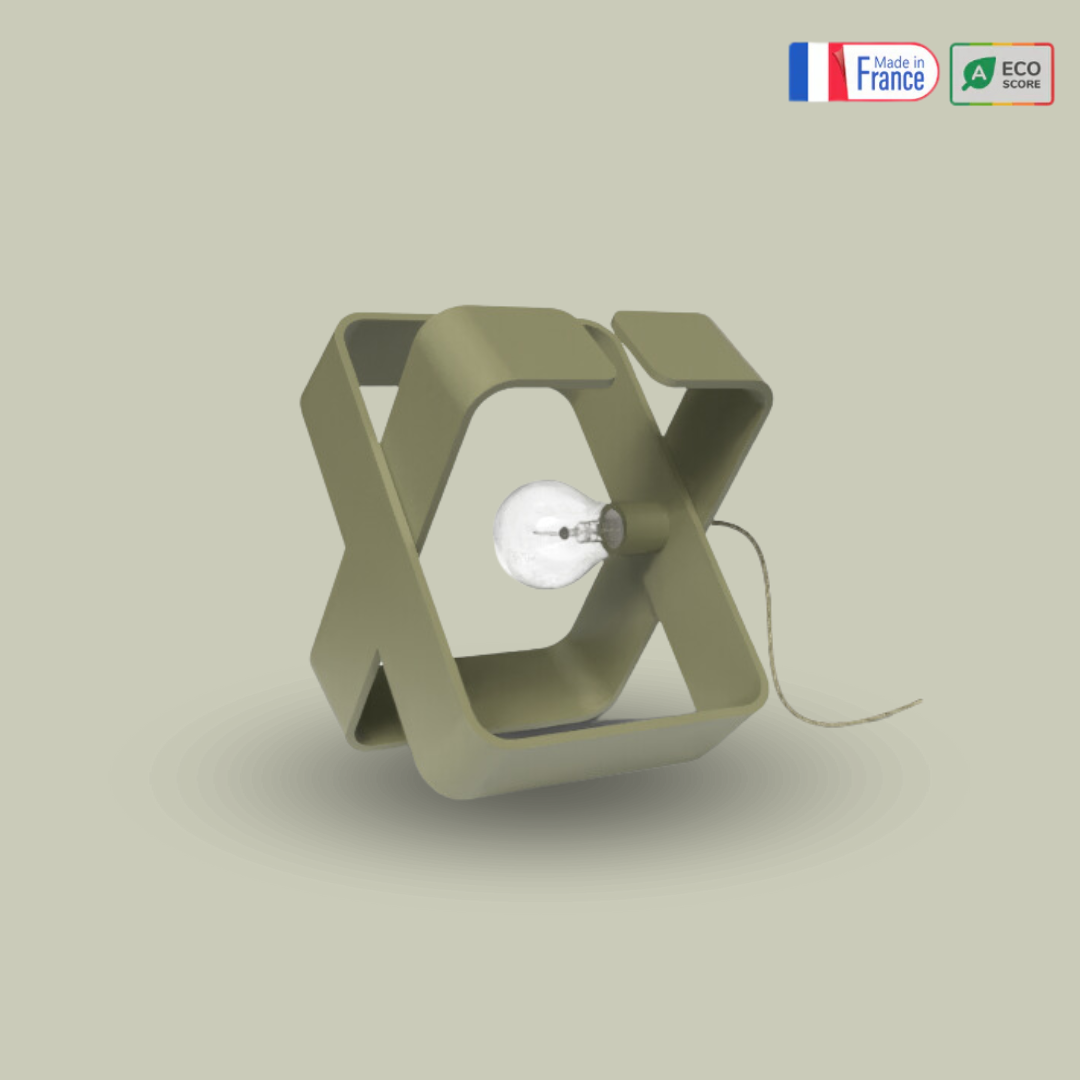 Lampe à Poser - design BO X - acier recyclé fabrication 100% française