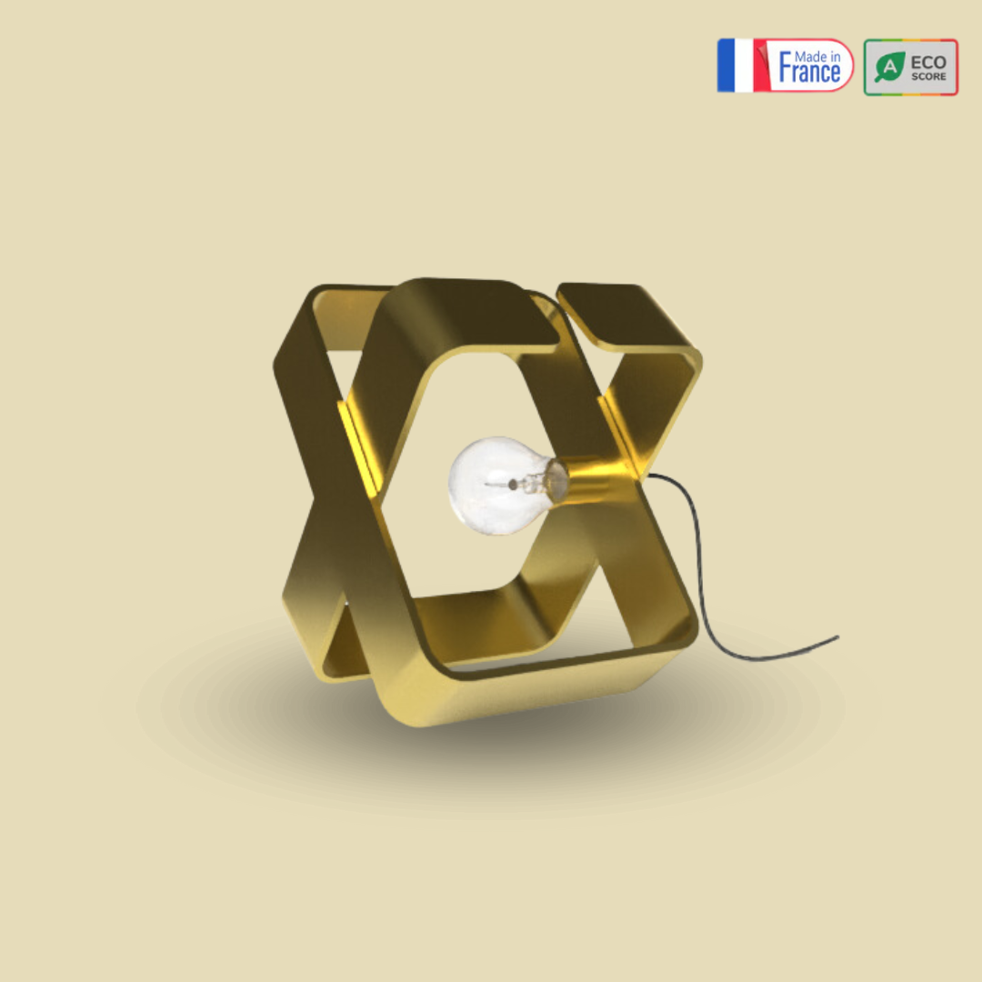 Lampe à Poser - design BO X - acier recyclé fabrication 100% française