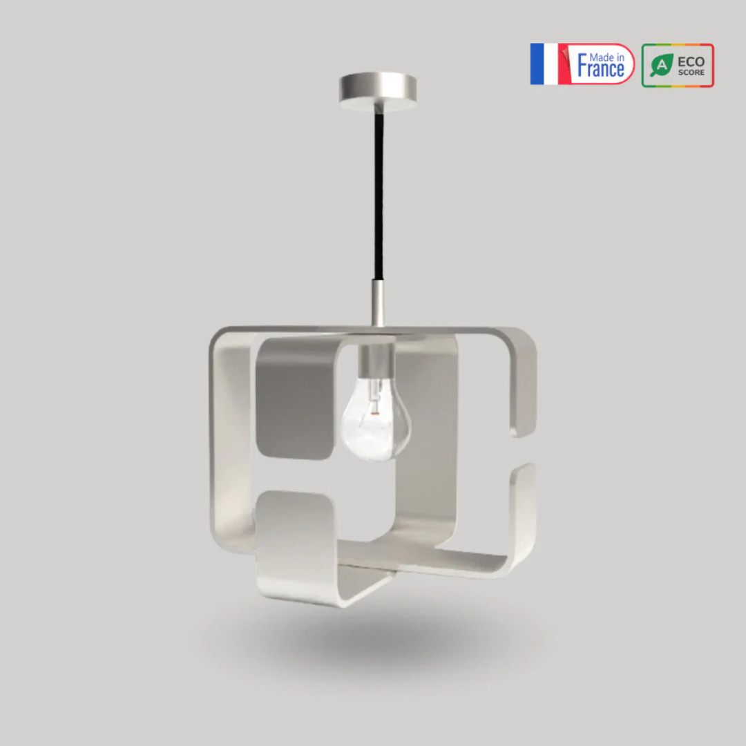 Lampe Suspension acier recyclé fabrication 100% française - collection BO X