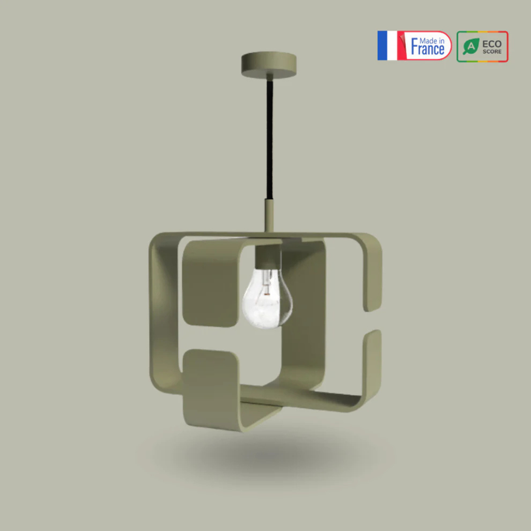 Lampe Suspension acier recyclé fabrication 100% française - collection BO X