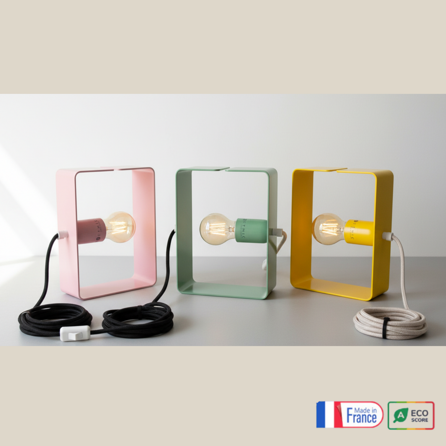 Lampe à Poser artisanale – acier recyclé français, fabrication française - Mini BO