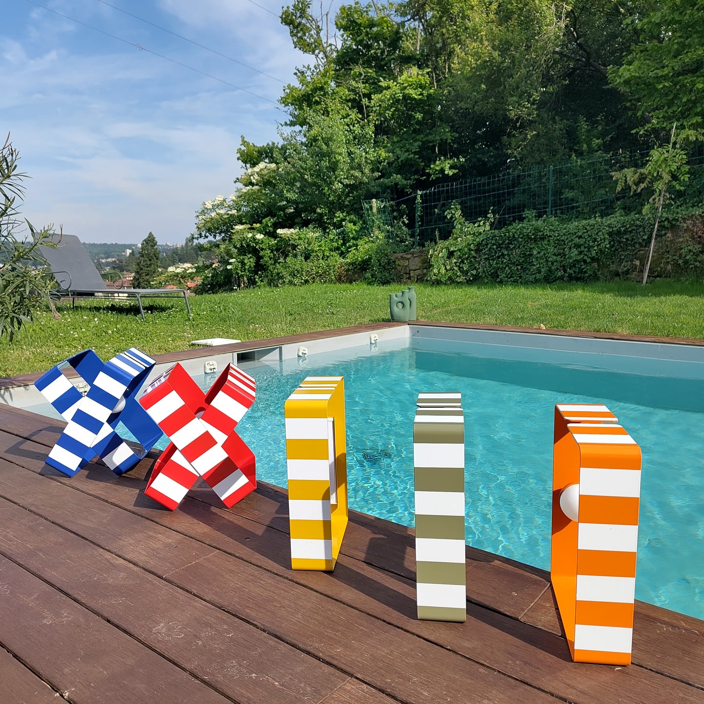 Lampe artisanale design acier recyclé collection artisanale française BO Nomad - Led sans fil🏖️
