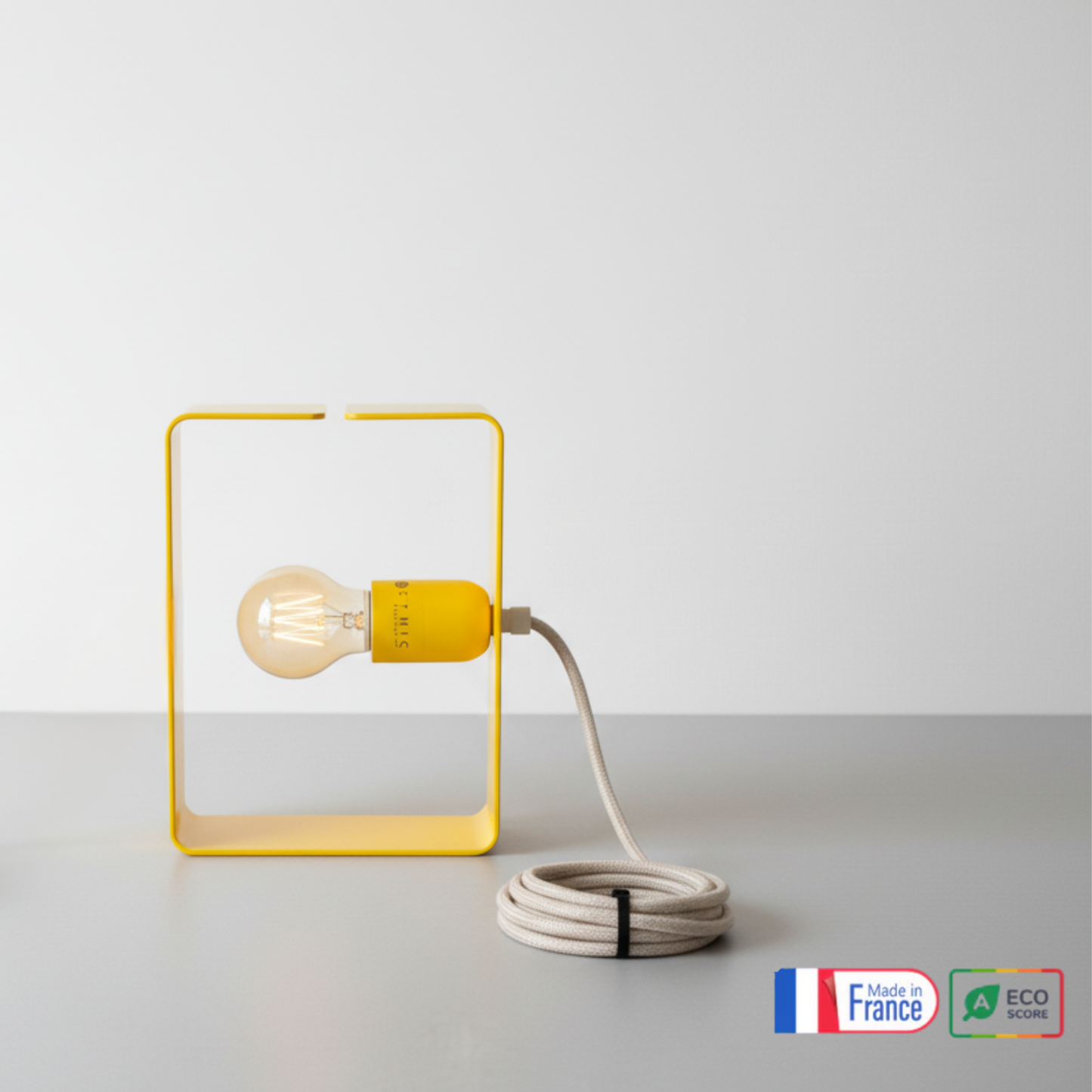 Lampe à Poser artisanale – acier recyclé français, fabrication française - Mini BO