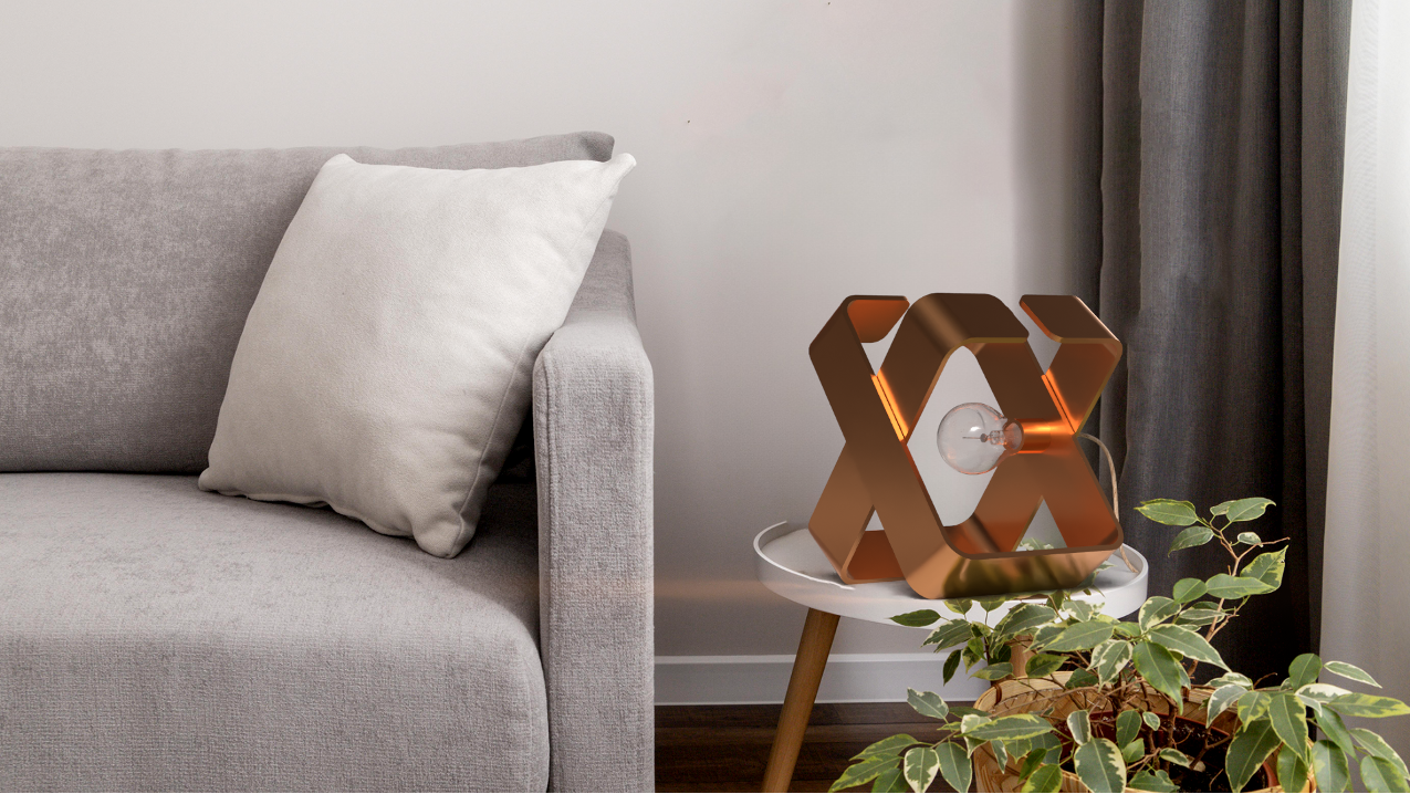 Lampe à Poser - design BO X - acier recyclé fabrication 100% française