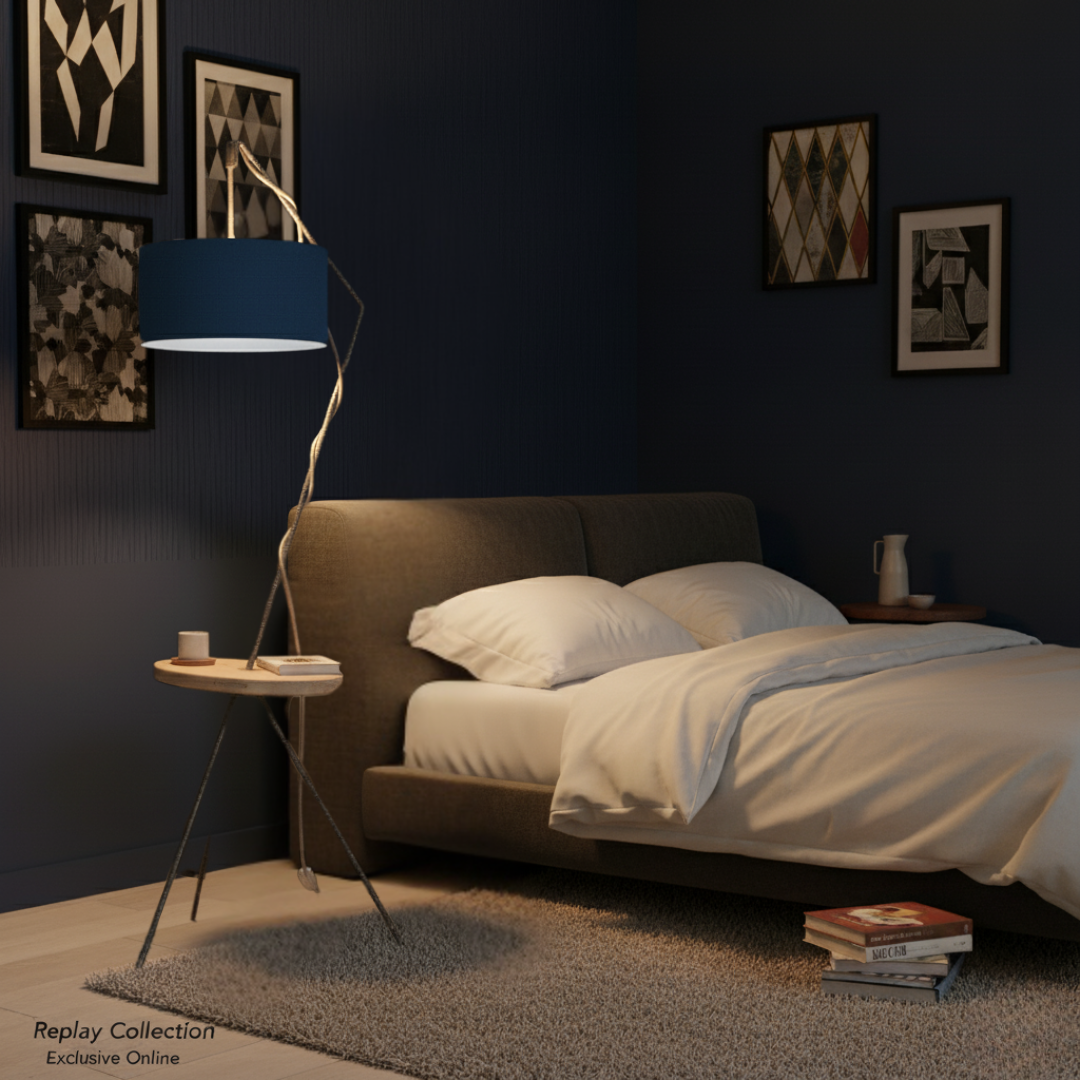 Lampadaire artisanale 100% fabrication française et matière de réemploie modèle REPLAY
