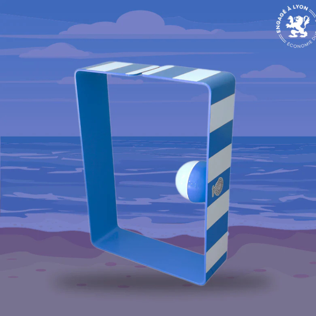 Lampe artisanale design acier recyclé collection artisanale française BO Nomad - Led sans fil🏖️