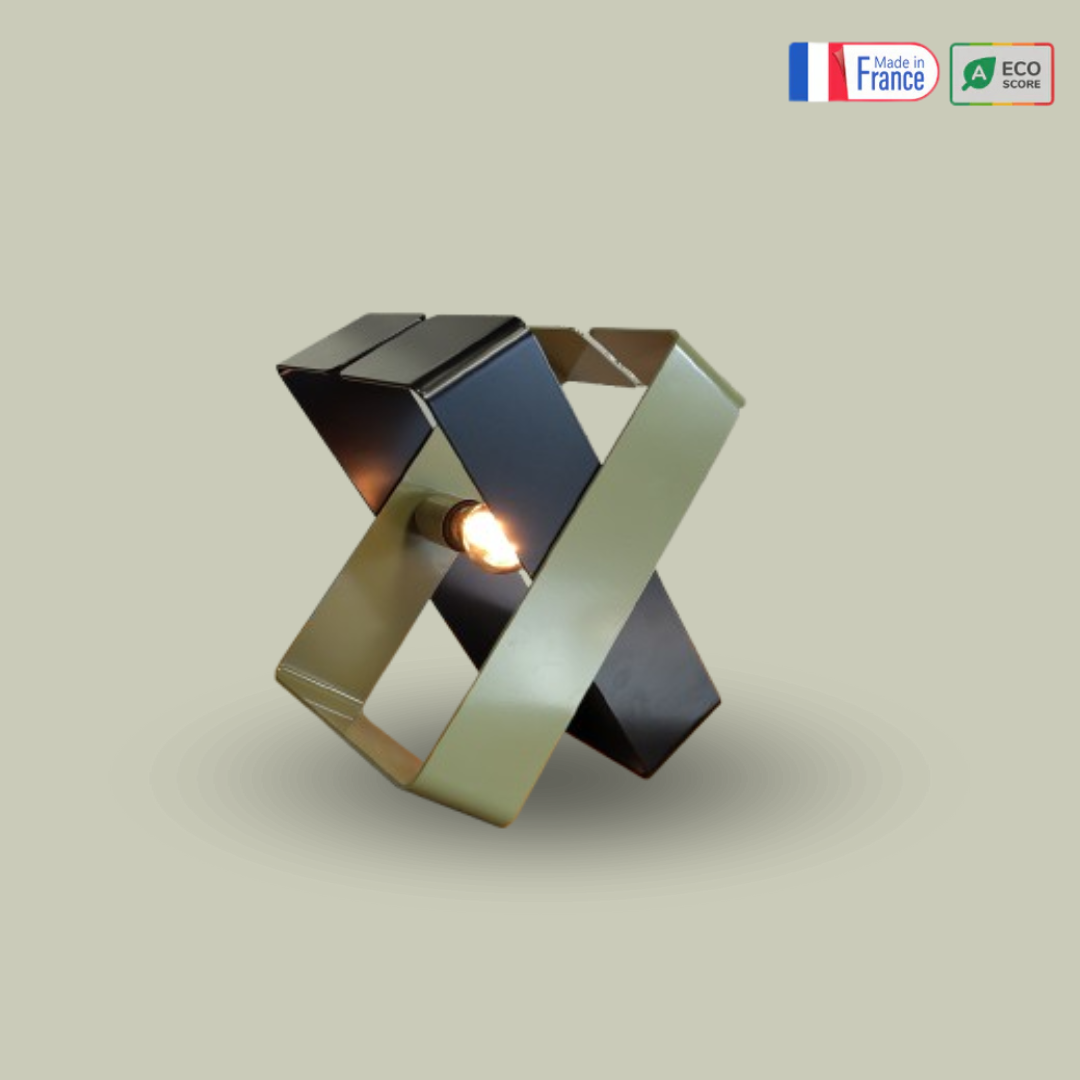 Lampe à Poser Bicolore - BO X - acier recyclé fabrication 100% française