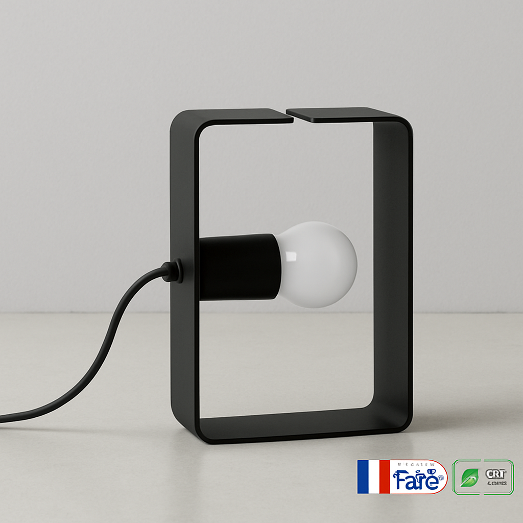 Lampe à Poser artisanale – acier recyclé français, fabrication française - Mini BO