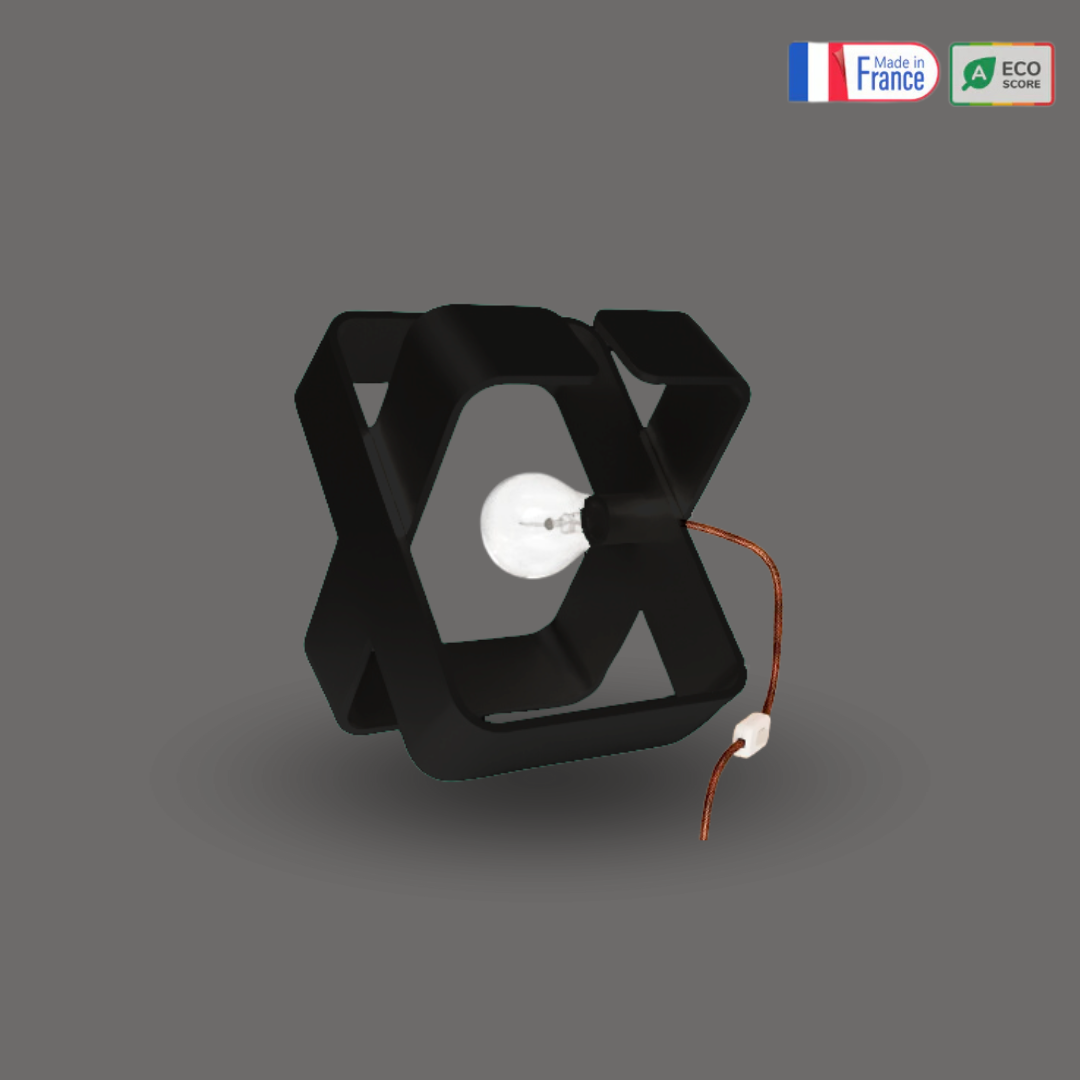 Lampe à Poser - design BO X - acier recyclé fabrication 100% française