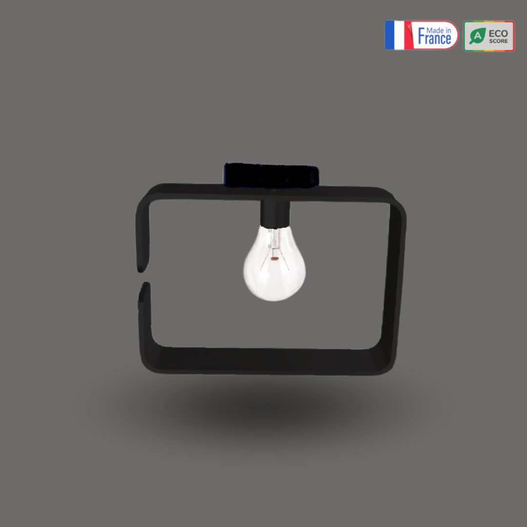 Lampe acier recyclé Plafonnier - collection BO fabrication 100% française