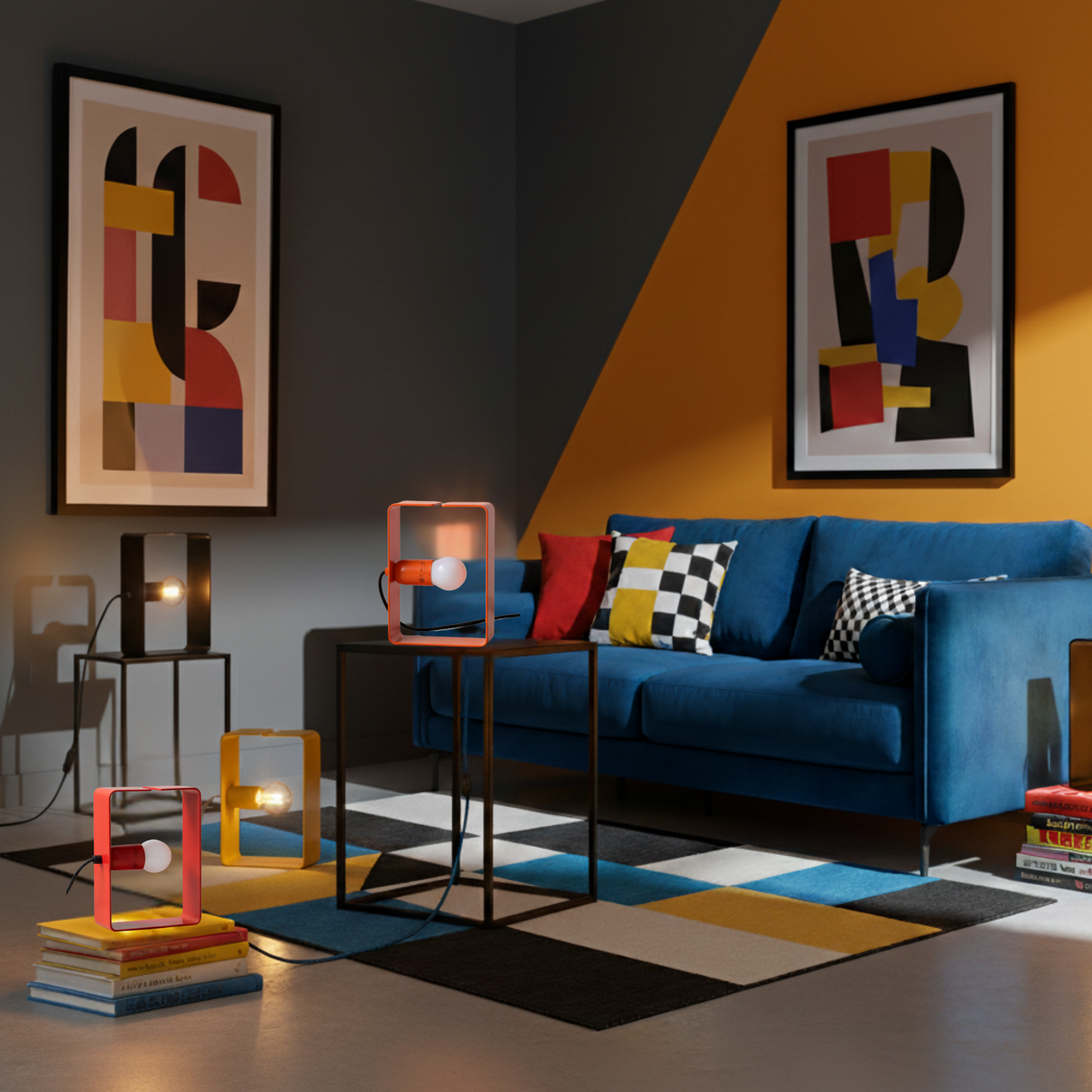 Lampe à Poser artisanale – acier recyclé français, fabrication française - Mini BO