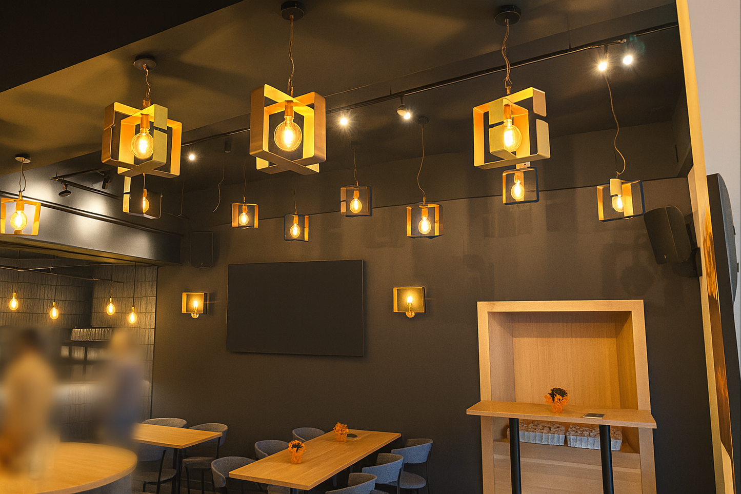 Lampe Suspension Bicolore acier recyclé 100% fabrication française - collection BO X