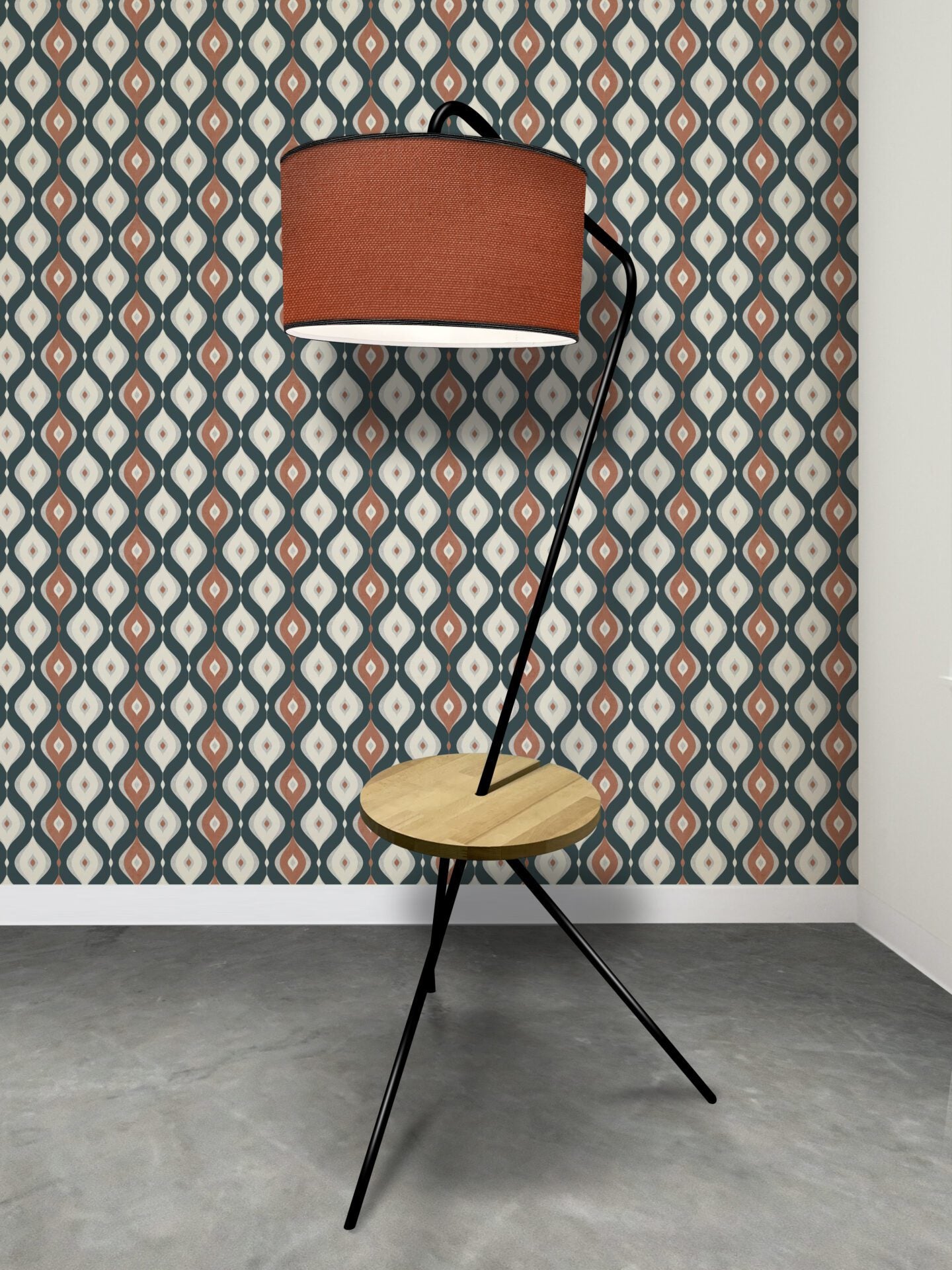 Lampadaire artisanale 100% fabrication française et matière de réemploie modèle REPLAY