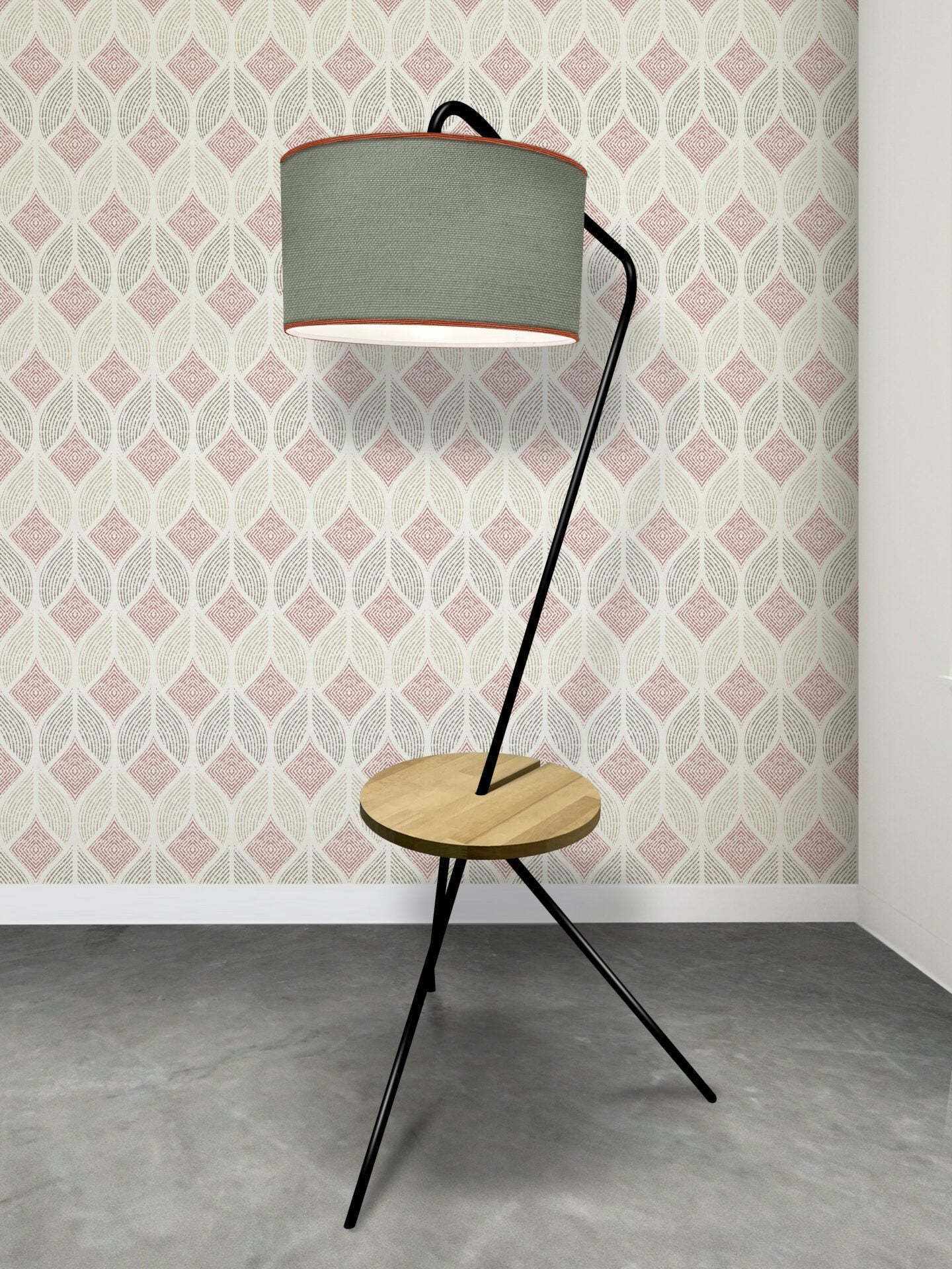 Lampadaire artisanale 100% fabrication française et matière de réemploie modèle REPLAY