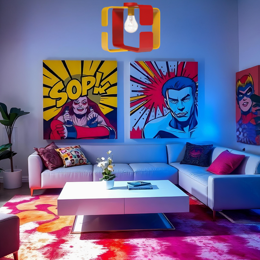 Lampe Plafonnier Bicolore - BO X