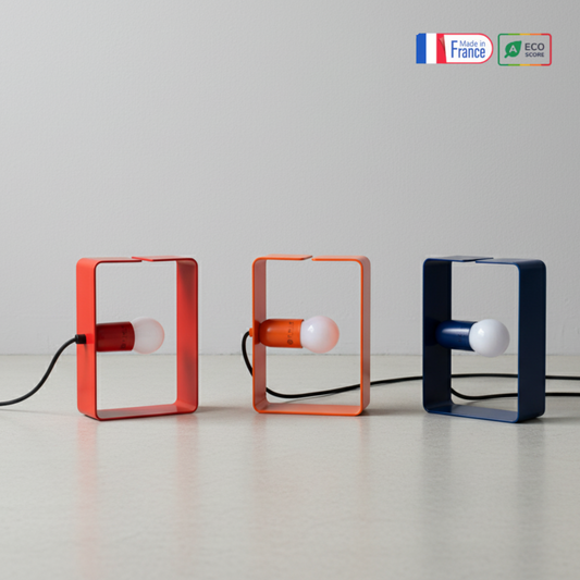 Lampe à Poser  artisanale –  acier recyclé français, fabrication française - Mini BO