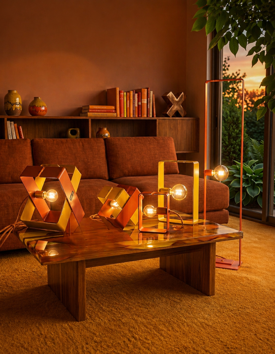Lampe à Poser - design  BO X - acier recyclé fabrication 100% française
