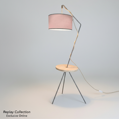 Lampadaire artisanale 100% fabrication française et matière de réemploie modèle  REPLAY