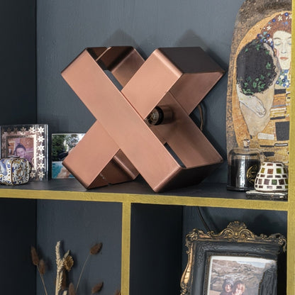 Lampe à Poser - design  BO X - acier recyclé fabrication 100% française