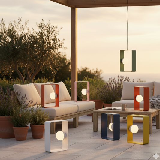 Lampe à Poser extérieur sans fil fabrication  artisanale 100% française  – Mini BO Nomad