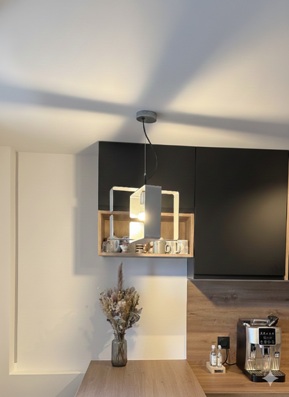 Lampe Suspension acier recyclé  fabrication 100% française  - collection  BO X