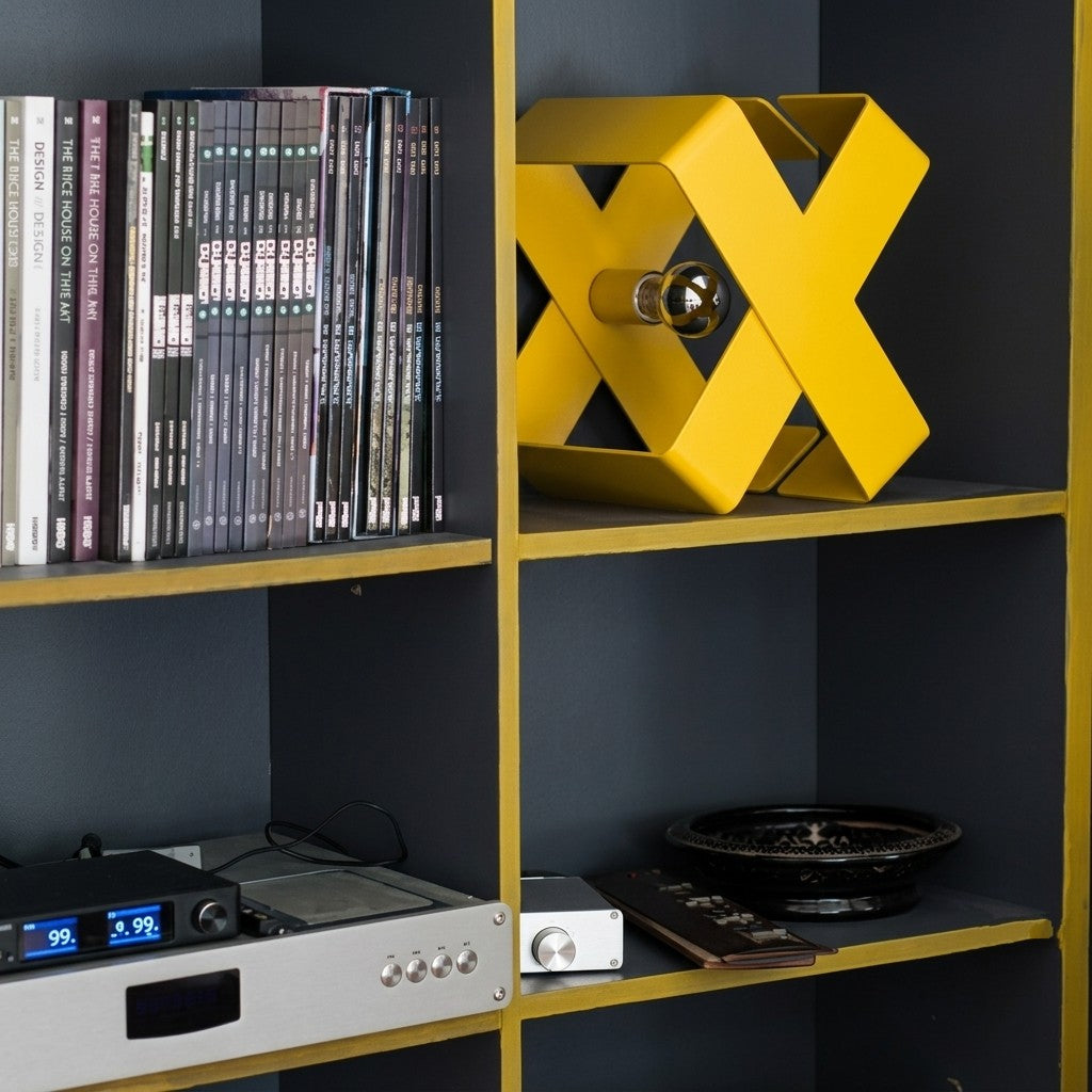 Lampe à Poser - design  BO X - acier recyclé fabrication 100% française