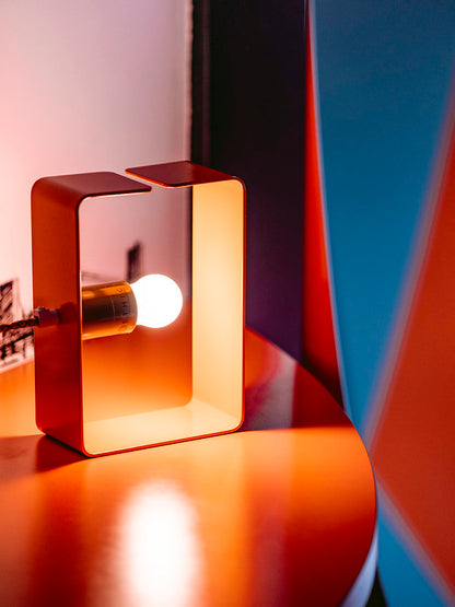 Lampe en acier recyclé mini Bo couleur pop orange