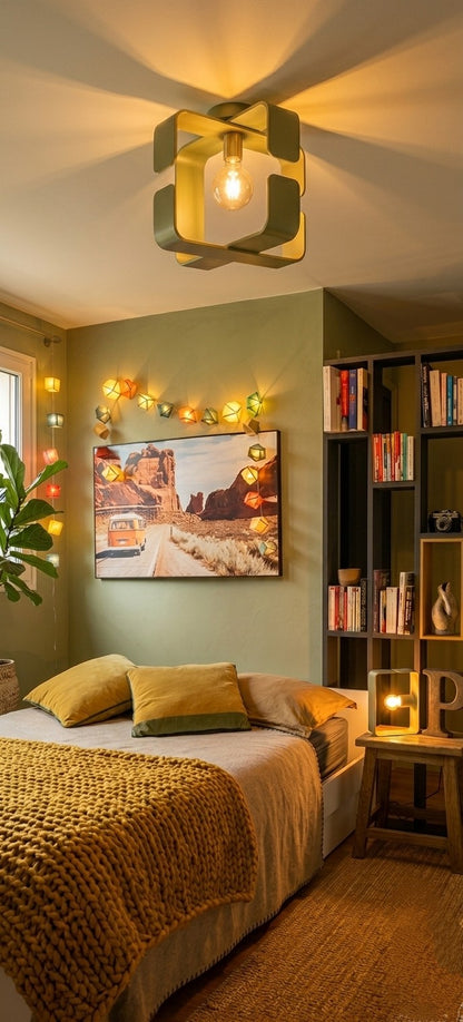 Lampe Plafonnier - BO X acier recyclé fabrication 100% française
